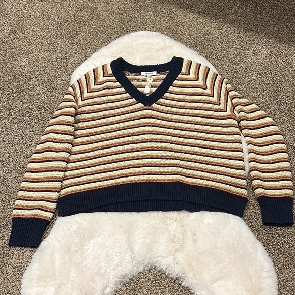 Madewell Arden Striped Pink Pullover Knit Sweater NWT - Picture 9 of 16